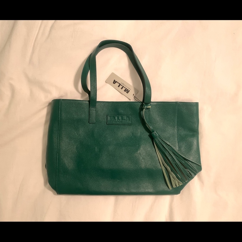 NWT Dark Green Italian Leather M.I.L.A. Purse